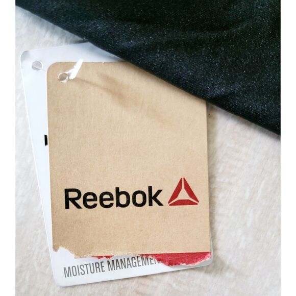 Reebok S Womens Quicktight Black Leggings Moist Wick Compression Pull On NWT - Picture 6 of 9